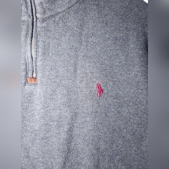Polo Ralph Lauren Gray Quarter Zip Pullover Size XL - Picture 5 of 11
